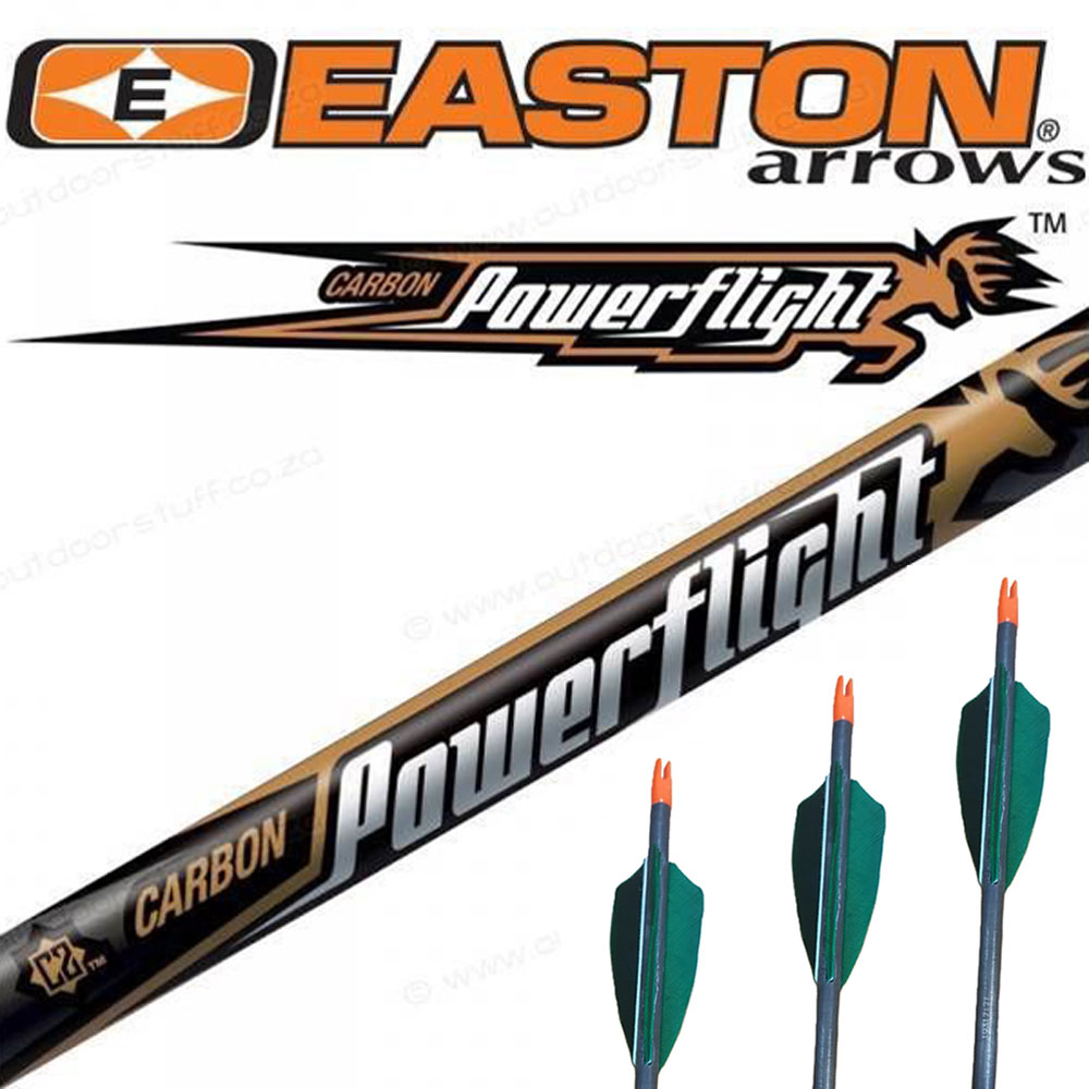 Стрела POWERFLIGHT, размер 500, оперение натуральное, длина 3", хвостовик Super Nock и CB Insert, 1 