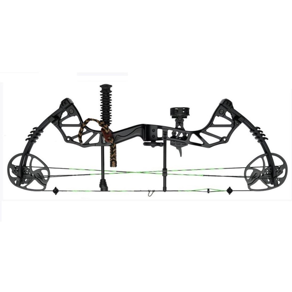 Лук блочный, сила 60 Lbs, между осями 30", длина натяжения 19-31", с комплектом аксессуаров: 4 карбо