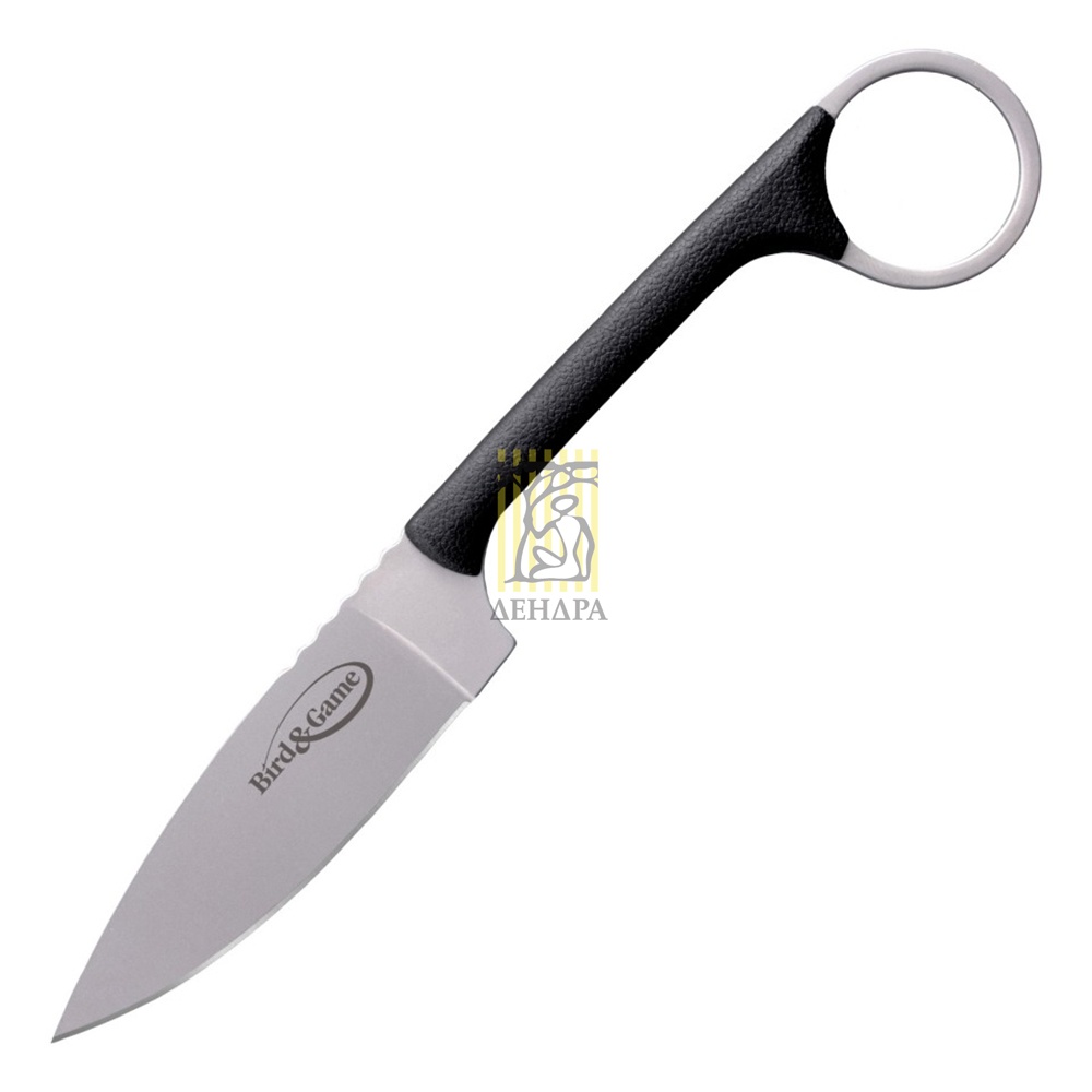 Нож "Bird and Game" с фиксированным клинком, сталь AUS 8A, рукоять пластик, цвет черный, чехол