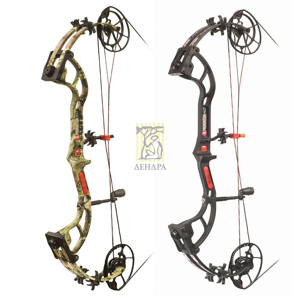 Лук блочный Premonition HD, начальная скорость 337 фут в сек, сила 60lbs, длина натяжения 29", блок