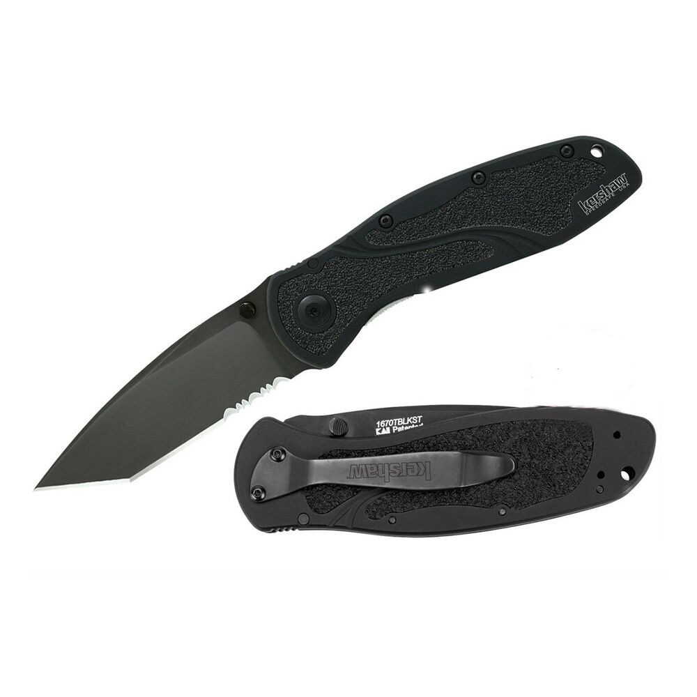 Нож Кена Ониона "Клякса", клинок танто, сталь 14C28N, твердость 60 HRC, покрытие DLC, 1/3 серрейтор,