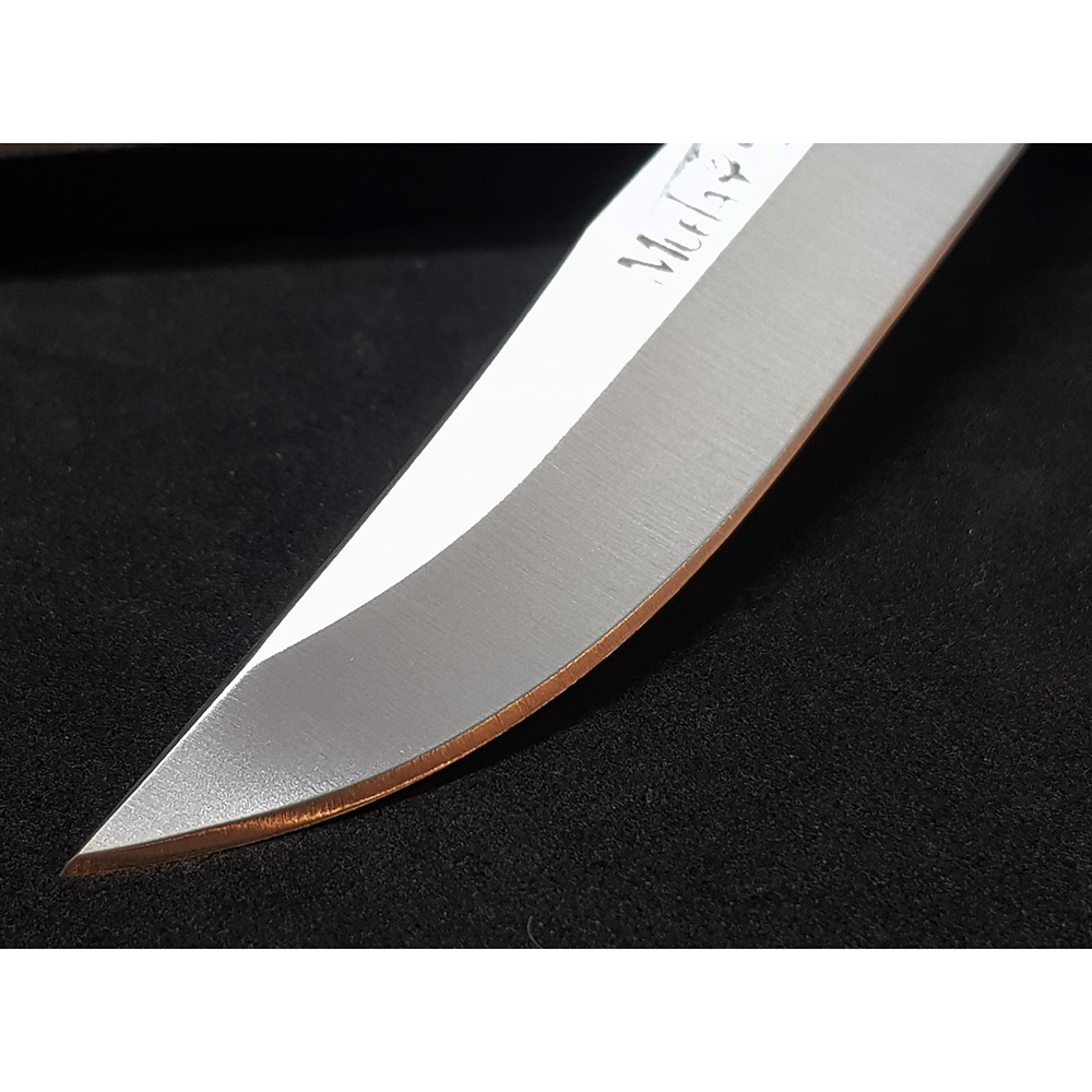 Нож "GRED" с фикс клинком длиной 13 см, рукоять рог оленя, ножны кожа