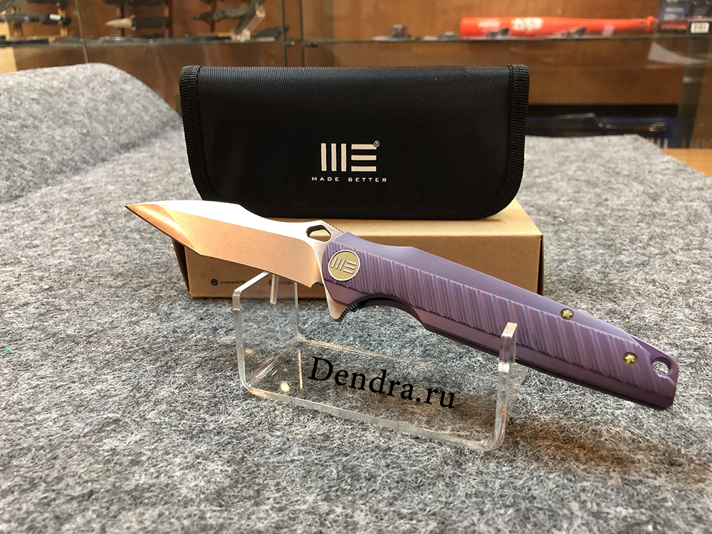 Нож складной  612B, цвет фиолетовый, сталь CPM-S35VN, длина клинка 101 мм, рукоять титан, frame-lock