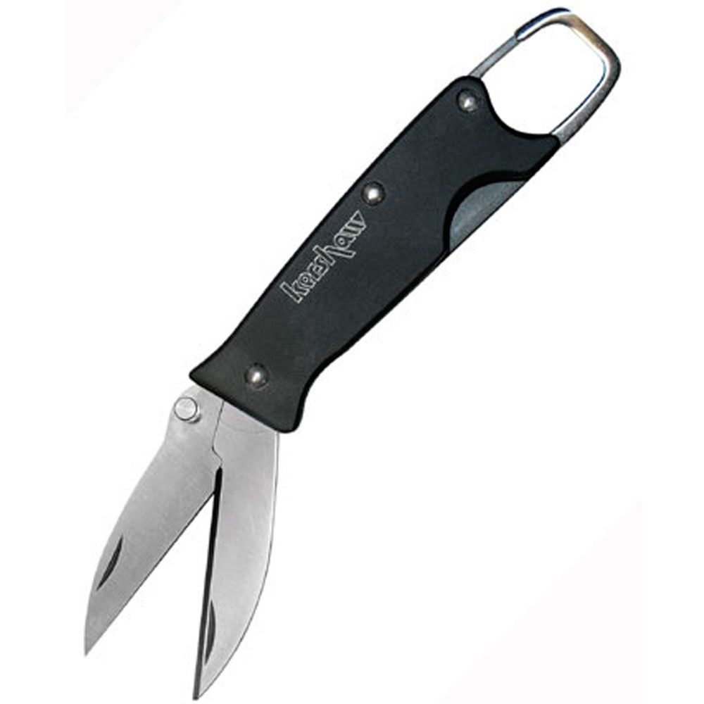 Нож складной "Twocan" сталь 420J2, 2клинка, рукоять нерж 303 сталь, цвет синий