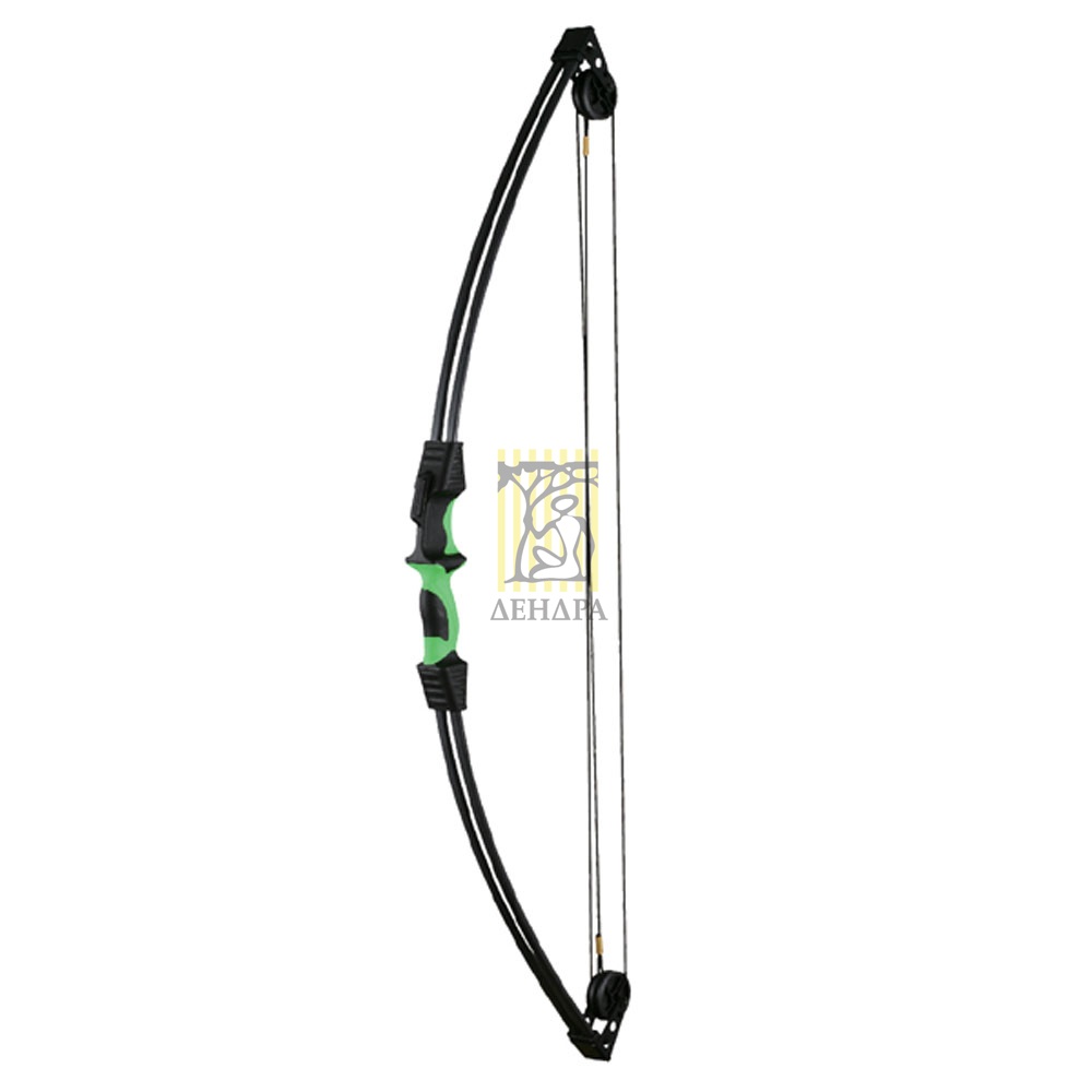 Лук блочный для начинающих, сила 12 Lbs, длина 34", длина растяжки 24", с аксессуарами: 2 стрелы, ко