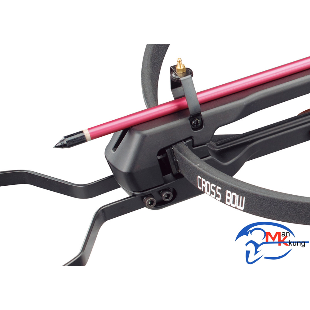 Арбалет силой 95Lbs винтовочного типа, ствол алюминий, приклад светлое дерево, 2 алюминиевые стрелы