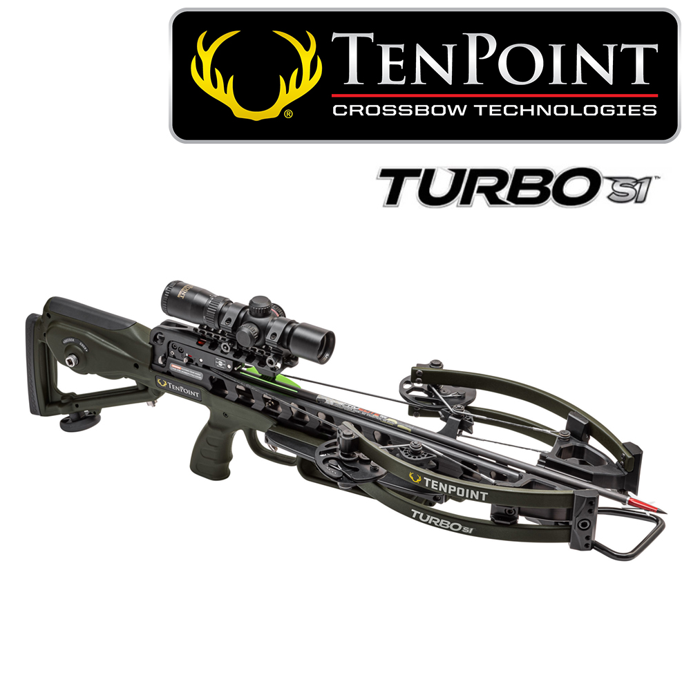 Арбалет TenPoint Turbo S1 хаки, нач. скорость 390 ftp, АТА 7,2", раб. ход 11", вес 3,6 кг