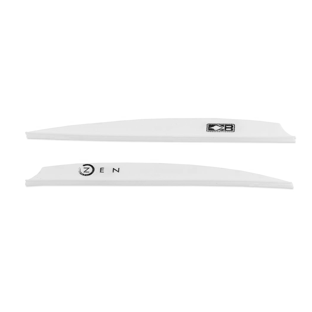 Оперение пластиковое Zen, размер 4", производитель Bohning, цвет белый, 100 шт. в упаковке