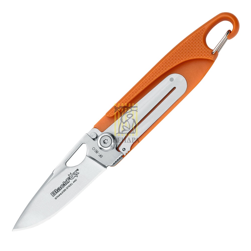 Нож BLACK FOX складной, сталь 440A, твердость HRC 55-57, покрытие нитрид титана, рукоять зитель, цве