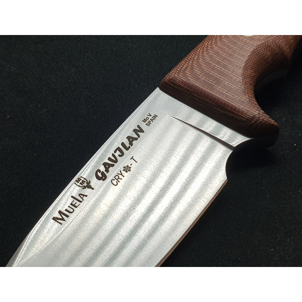 Нож "GAVILAN" с фикс клинком длиной 13 см, рукоять красная микарта, ножны кожа