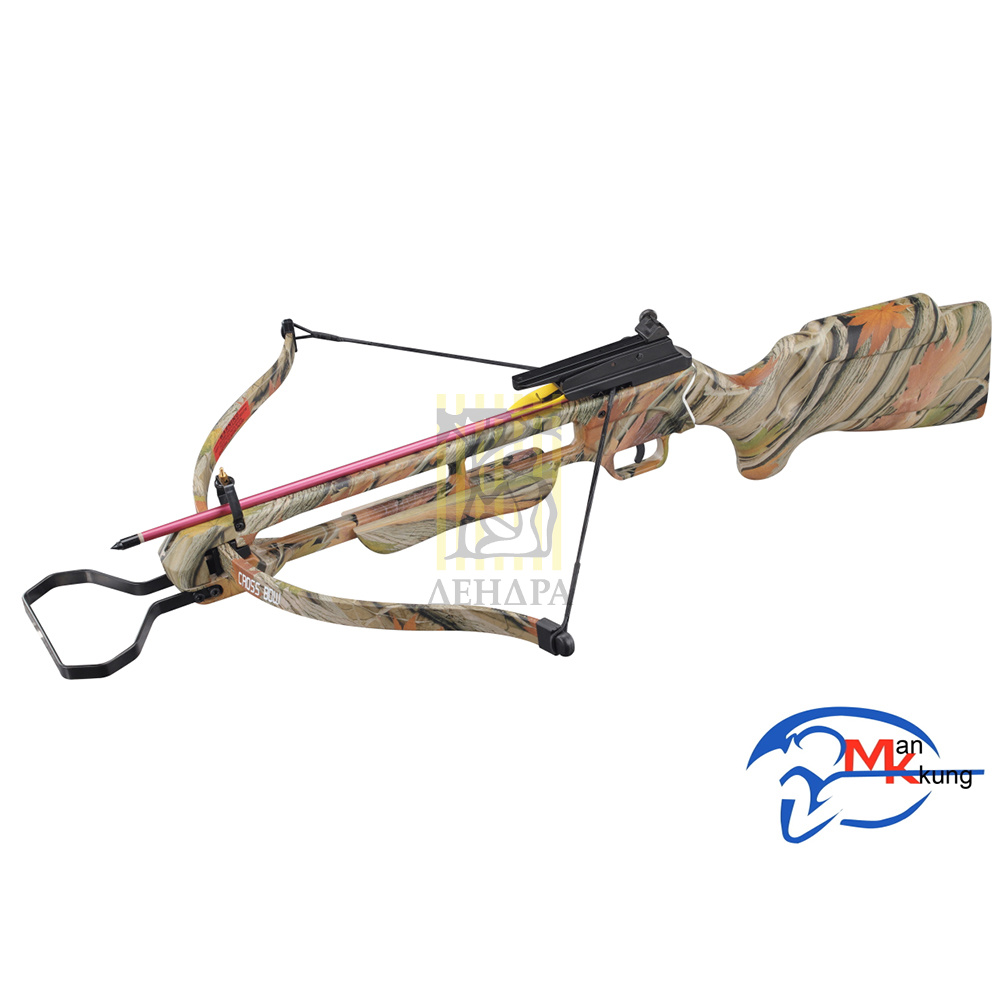 Арбалет винтовочного типа, ствол алюминий, приклад дерево, цвет камуфляж, 95Lbs