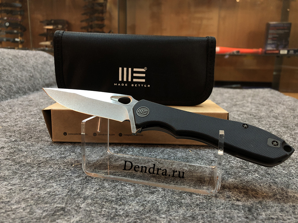 Нож складной, сталь VG-10, длина клинка 87,5 мм, рукоять пластик G10/титан, цвет черный с серым, кли