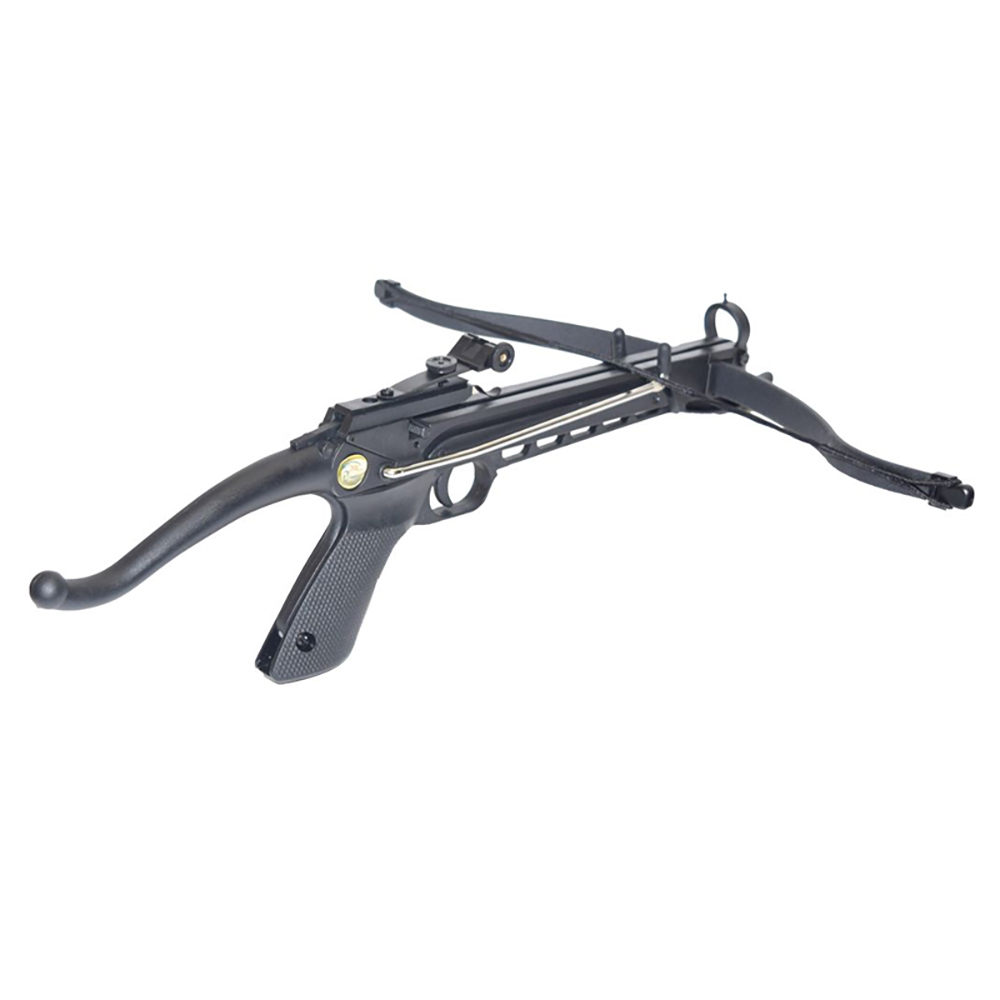 Арбалет-пистолет силой 80 lbs, приклад и ствол пластик, с упором для перезарядки, 3 алюминиевые стре