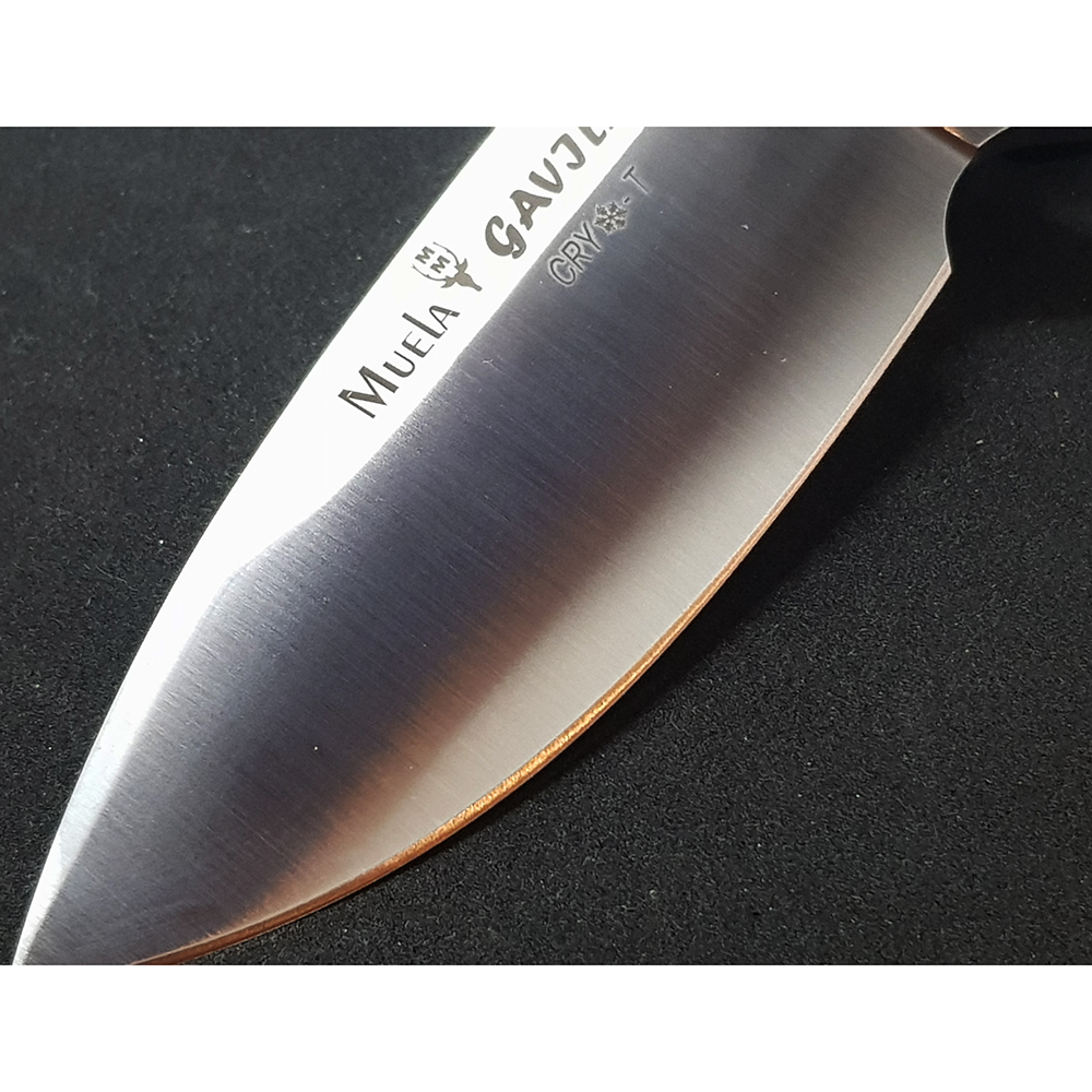 Нож "GAVILAN" с фикс клинком длиной 13 см, рукоять зеленая микарта, ножны кожа