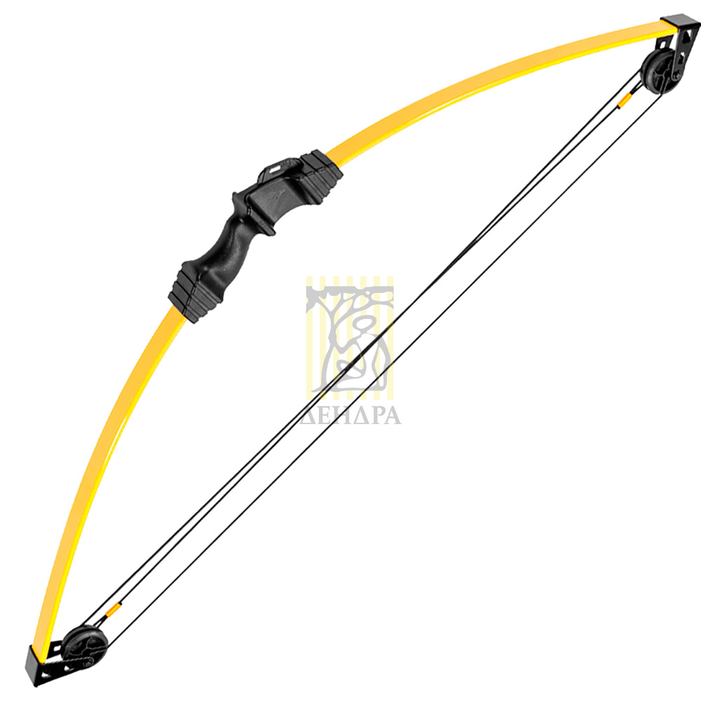 Лук блочный для начинающих, сила 10 Lbs, между осями 34", длина натяжения 24", с компл аксессуаров: