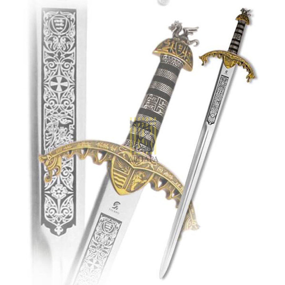 Меч"Ричард "Льв.Сердце"кл.гравир,рук.п/бронз