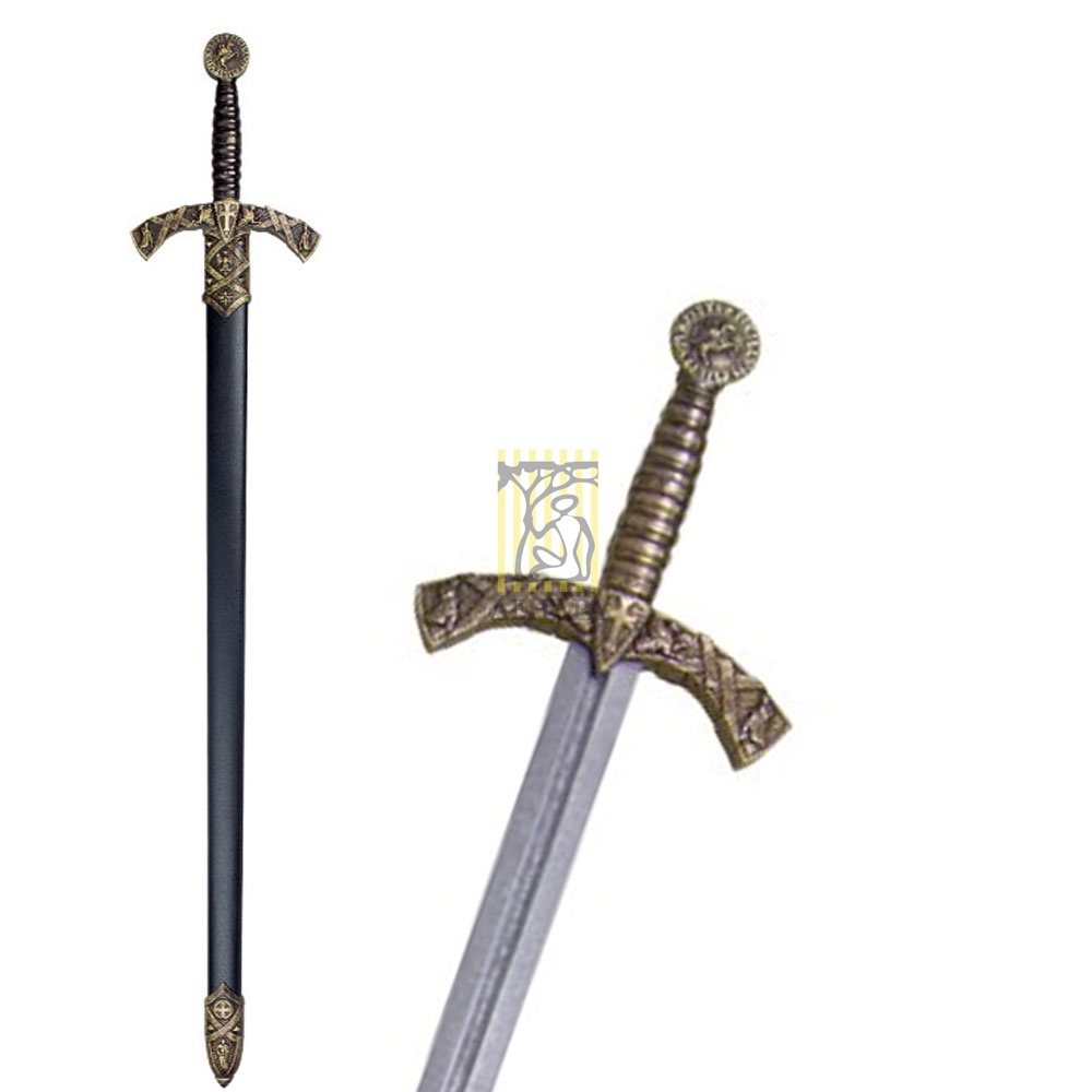 Меч Тамплиеров в черных ножнах, 12 век, черный металл