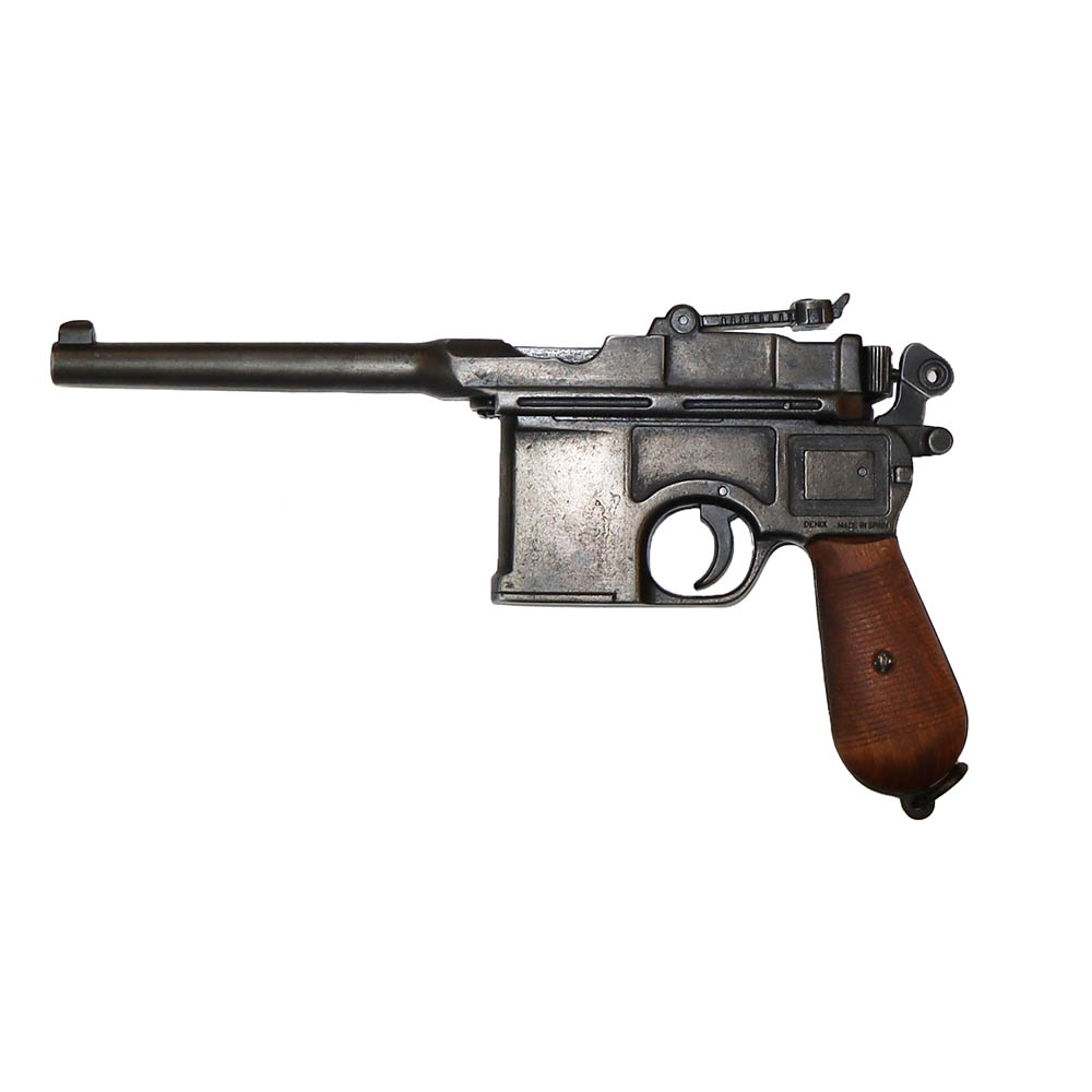 Маузер К96 самозарядный пистолет, колибр 7,63, разработан в 1896 г с деревянными накладками, состаре