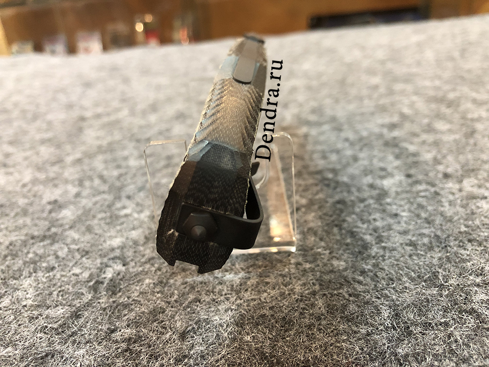 Нож TM1 складной, сталь Sleipner с черным покрытием, твердость 60-61 HRC, рукоять микарта, клипса