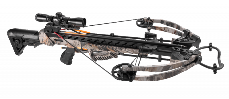 Арбалет блочный Frost Wolf, начальная скорость 375 фут/сек, расстояние между осями 18", длина натяже