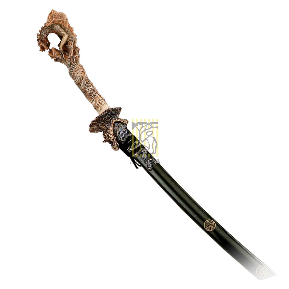 Вакидзаси 2 дракона, ножны черные