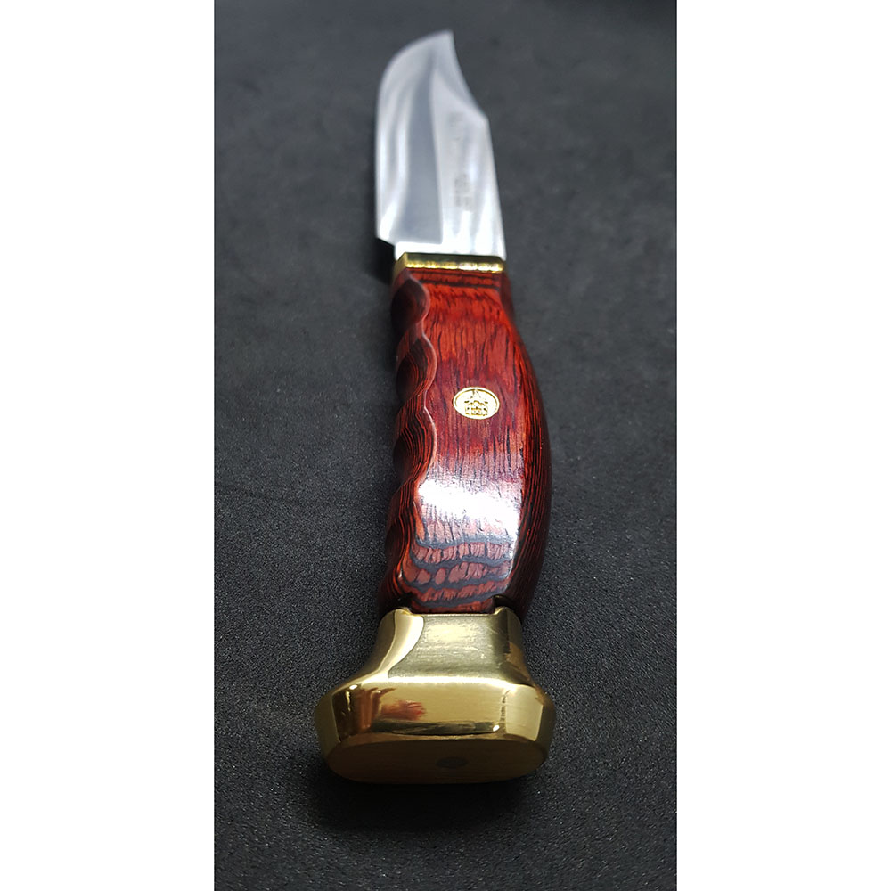 Нож "BOWIE" с фикс клинком длиной 18 см, рукоять Pakka wood, ножны кожа