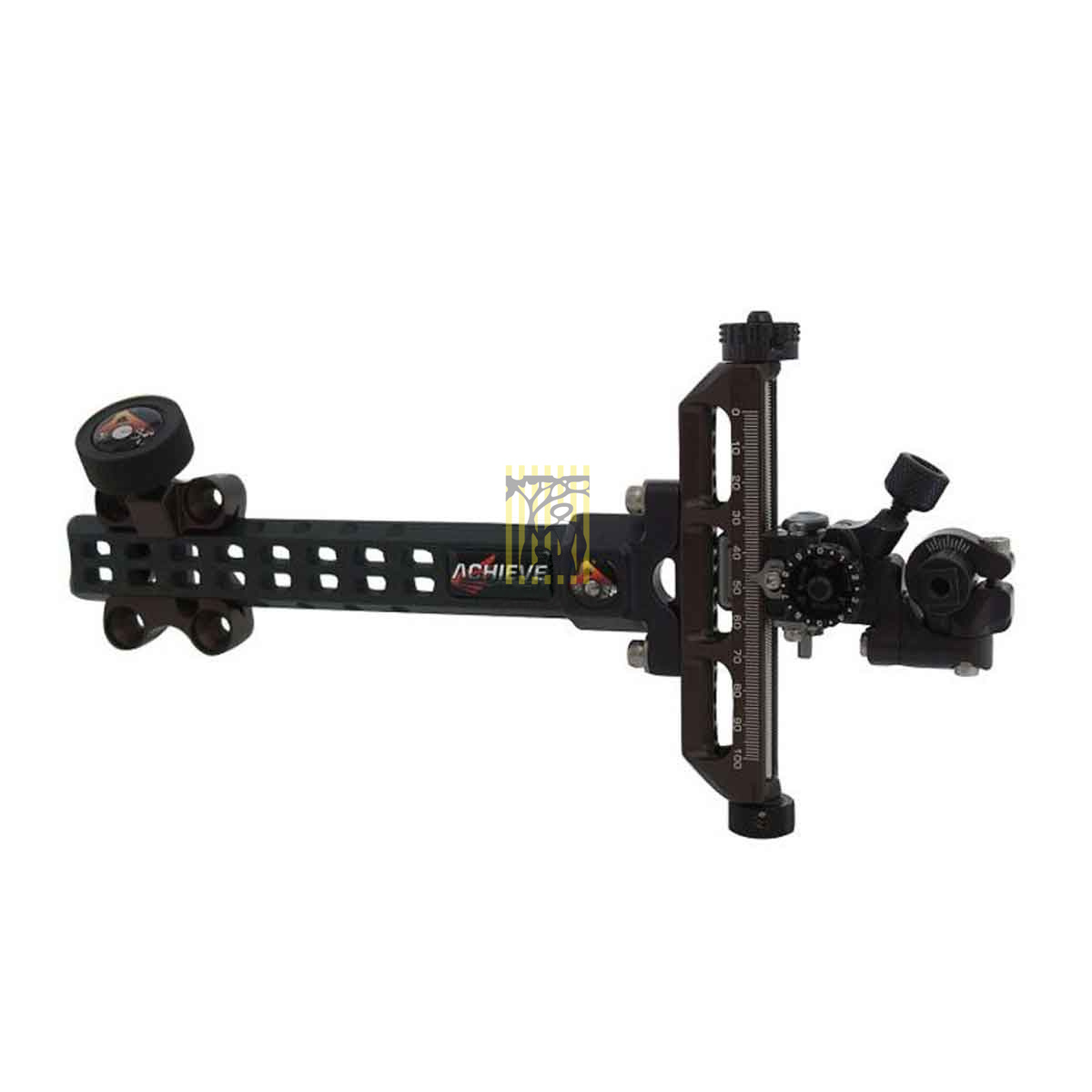 Прицел для блочного лука карбоновый Achieve Carbon Bar, правый, штанга 6", цвет черный