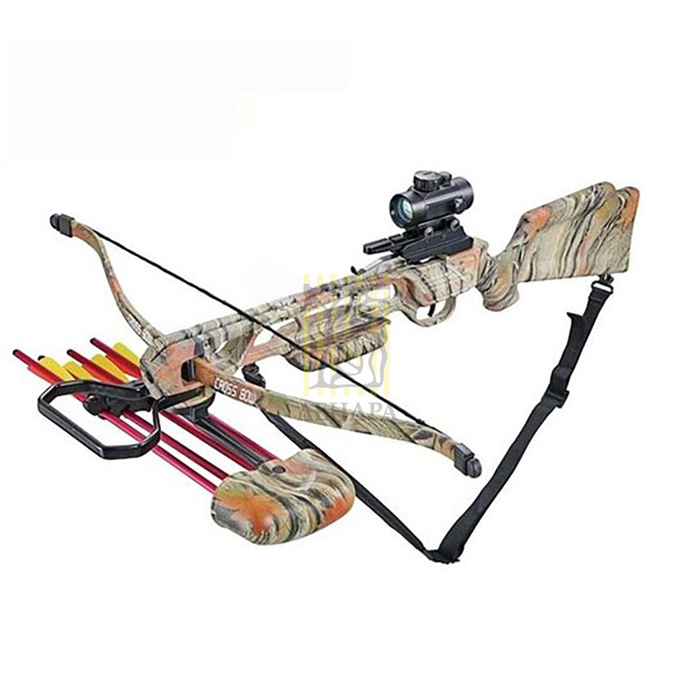 Арбалет рекурсивный силой 95Lbs с защитой от холостого выстрела, прицел 4х32, ствол алюминий, прикла