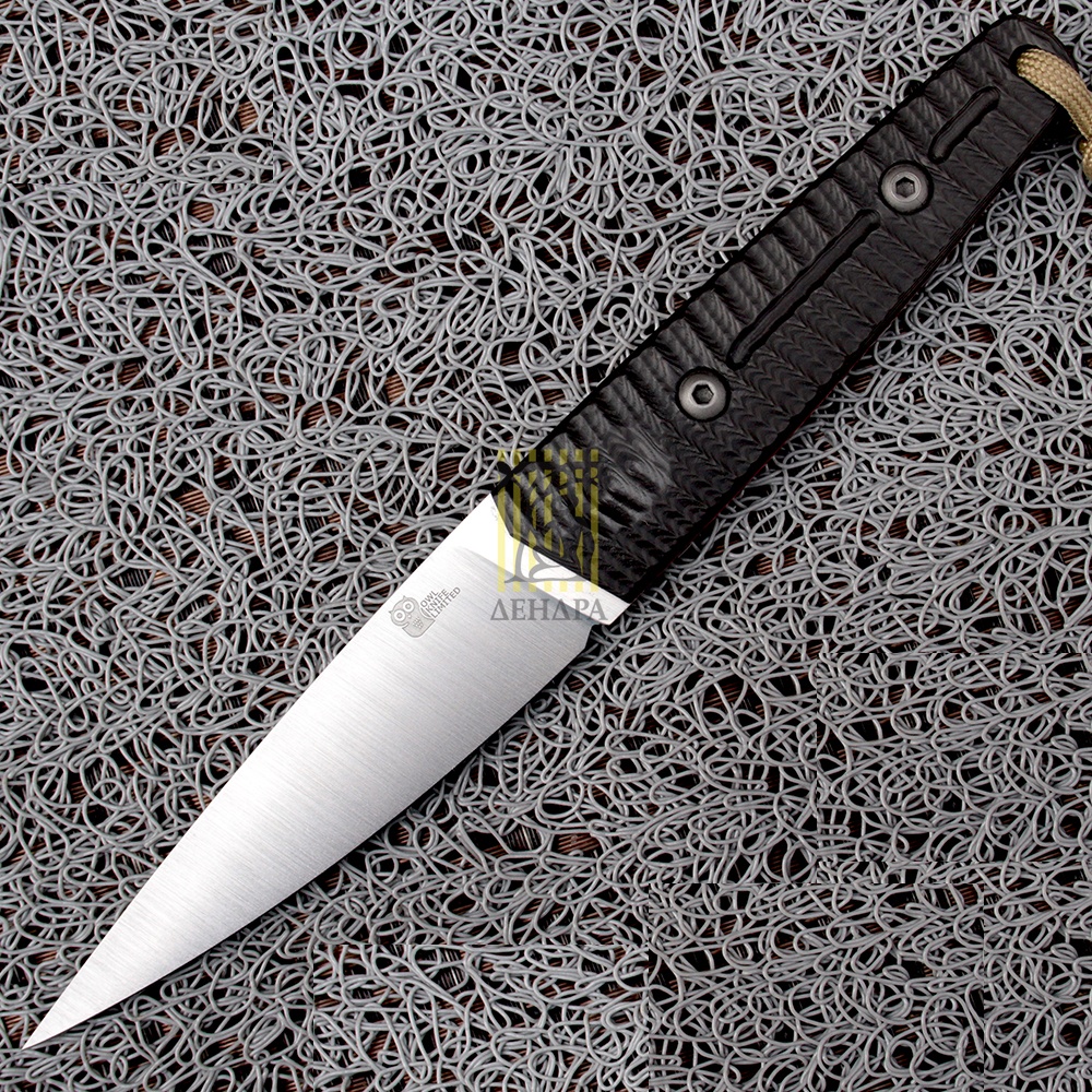 Нож OWL KNIFE TYTO 1/15 сталь M390, Рукоять Карбон, ножны KYDEX, прямые спуски