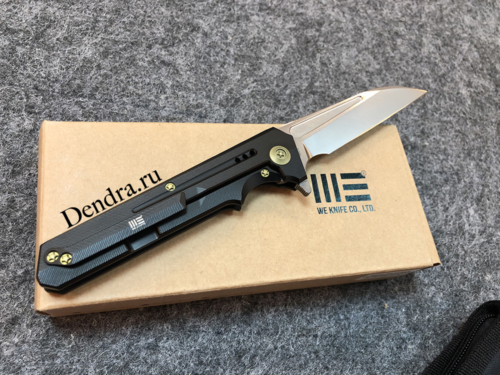 Нож складной 705E, цвет черный, сталь Bohler M390, длина клинка 92 мм, рукоять титан,  frame-lock