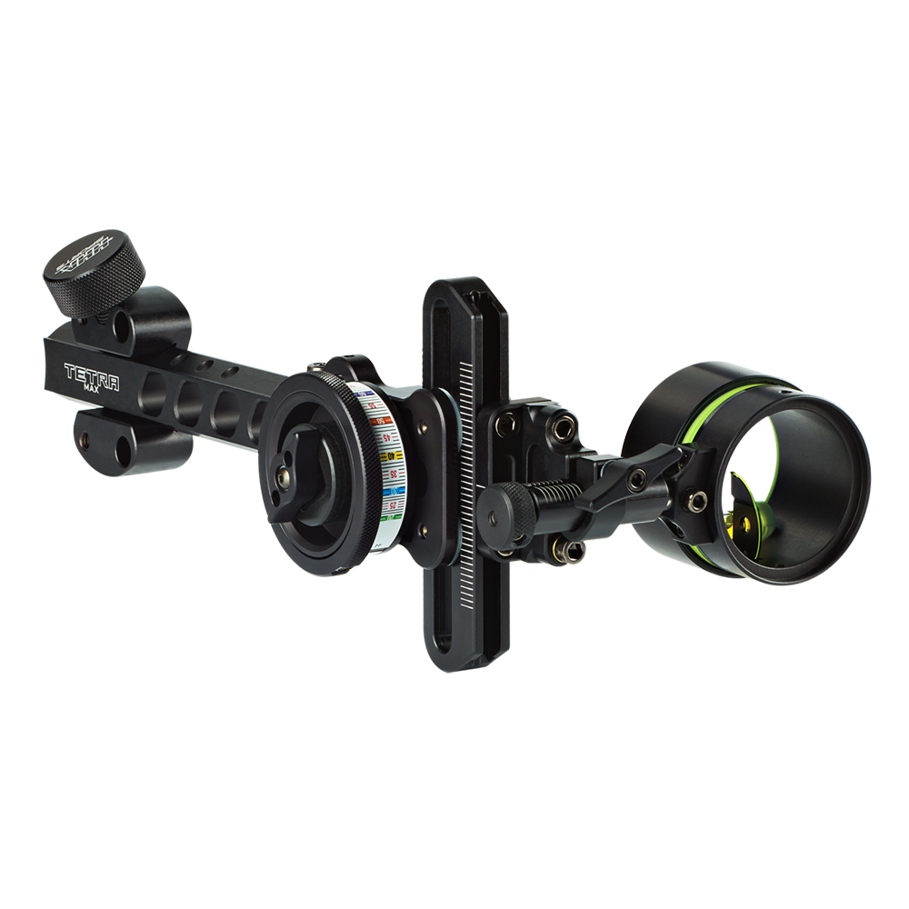 Прицел охотничий для блочного лука Tetra Max Tournament с микронастройками, диаметр скопа 42 мм, пин