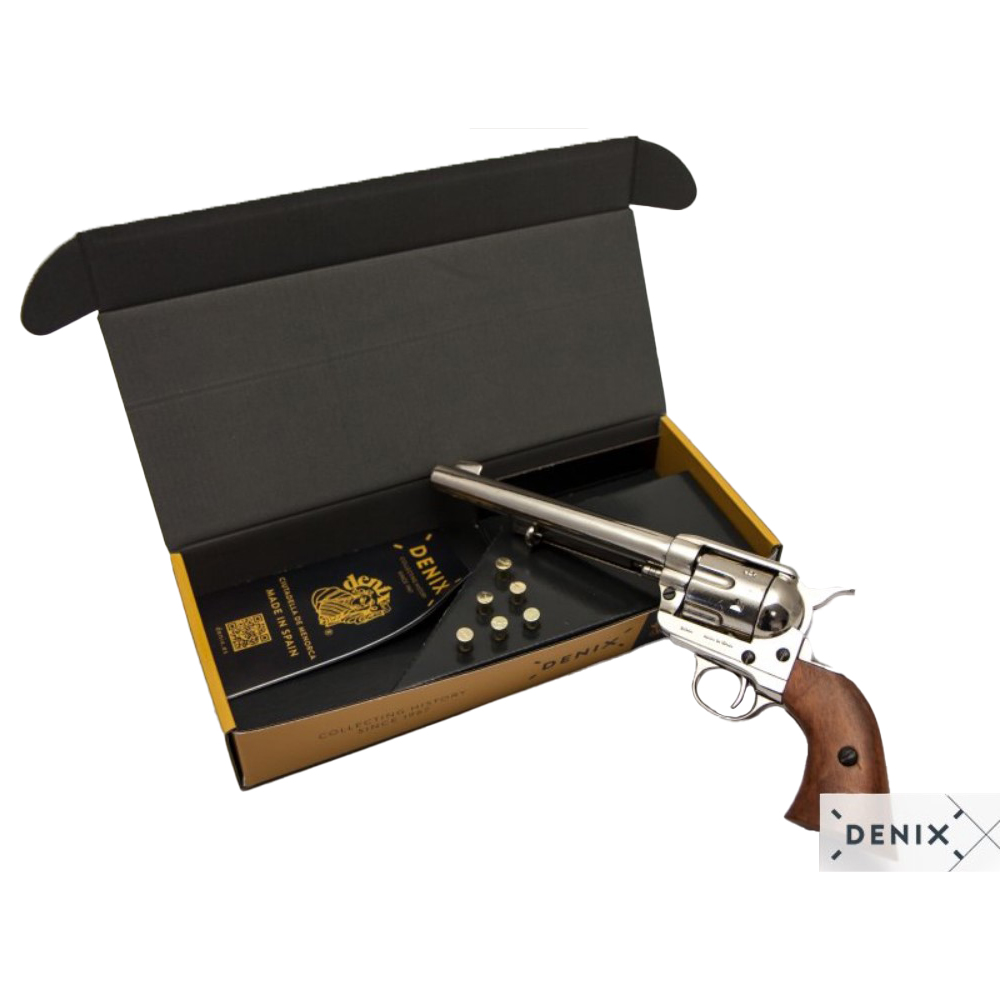 Револьвер кавалерийский системы Кольт, 7½", калибра .45, США 1873 г., рукоять дерево, никелированный