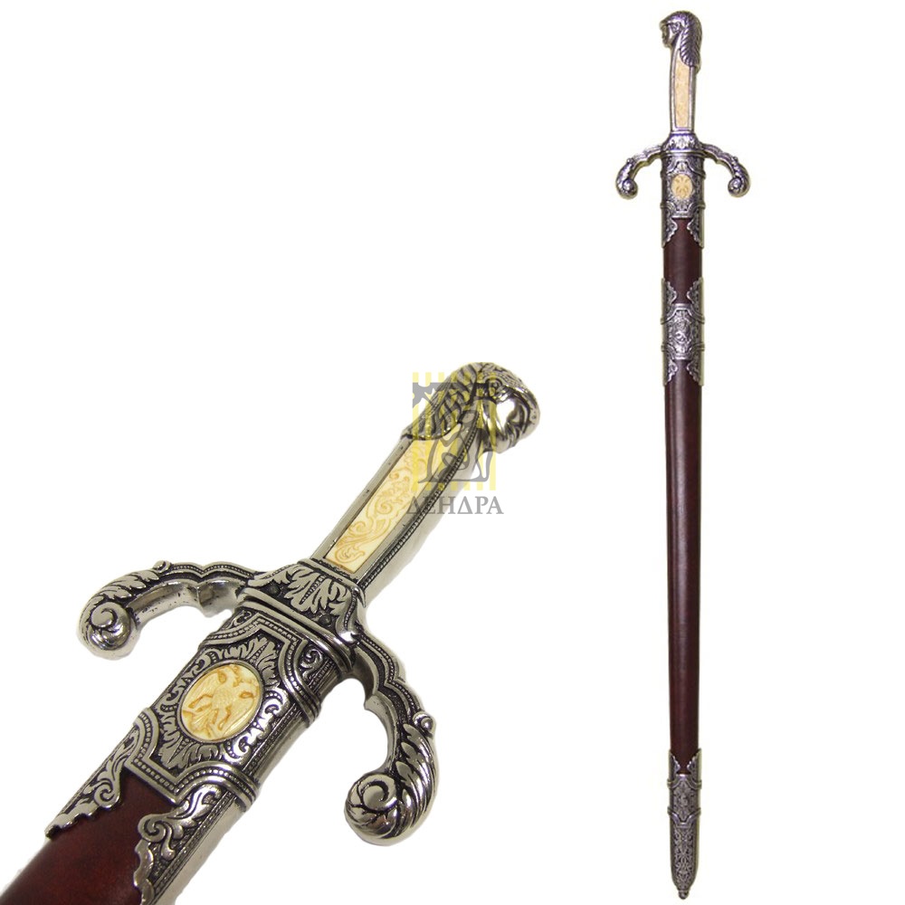 Меч Петра Великого, 18 век, Зеленые ножны, никель