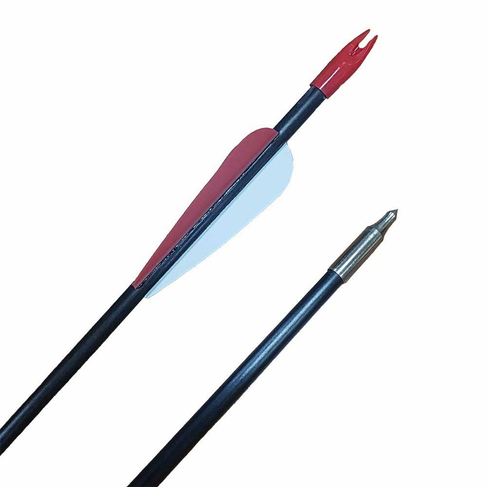 Стрела из фиброгласа, диаметр 7 мм, длина 30", оперение формы Parabolic 3", хвостовик, наконечник