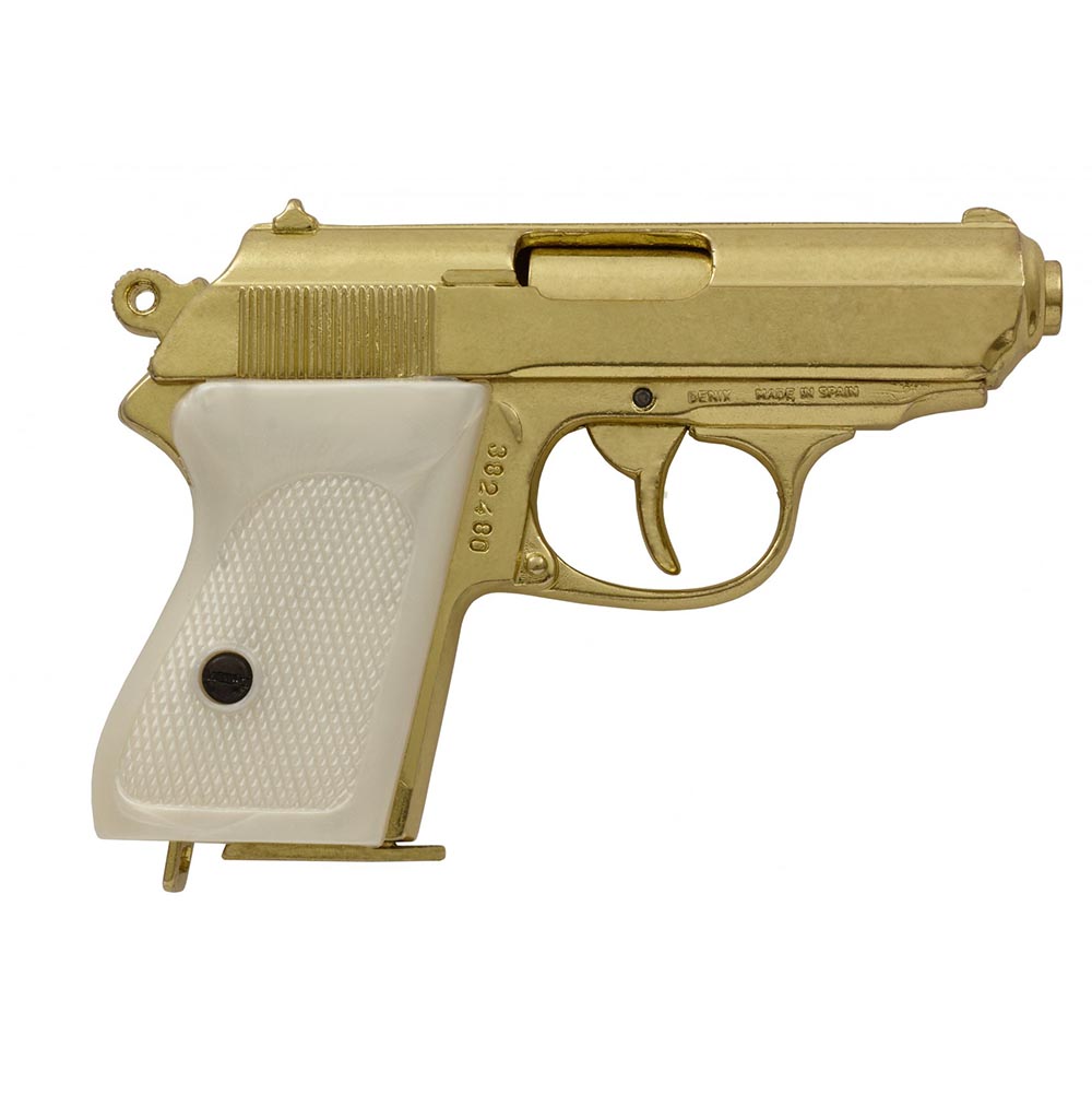 Пистолет полуавтоматический, выполнен из металла и пластика, с имитацией механизма зарядки и стрельб