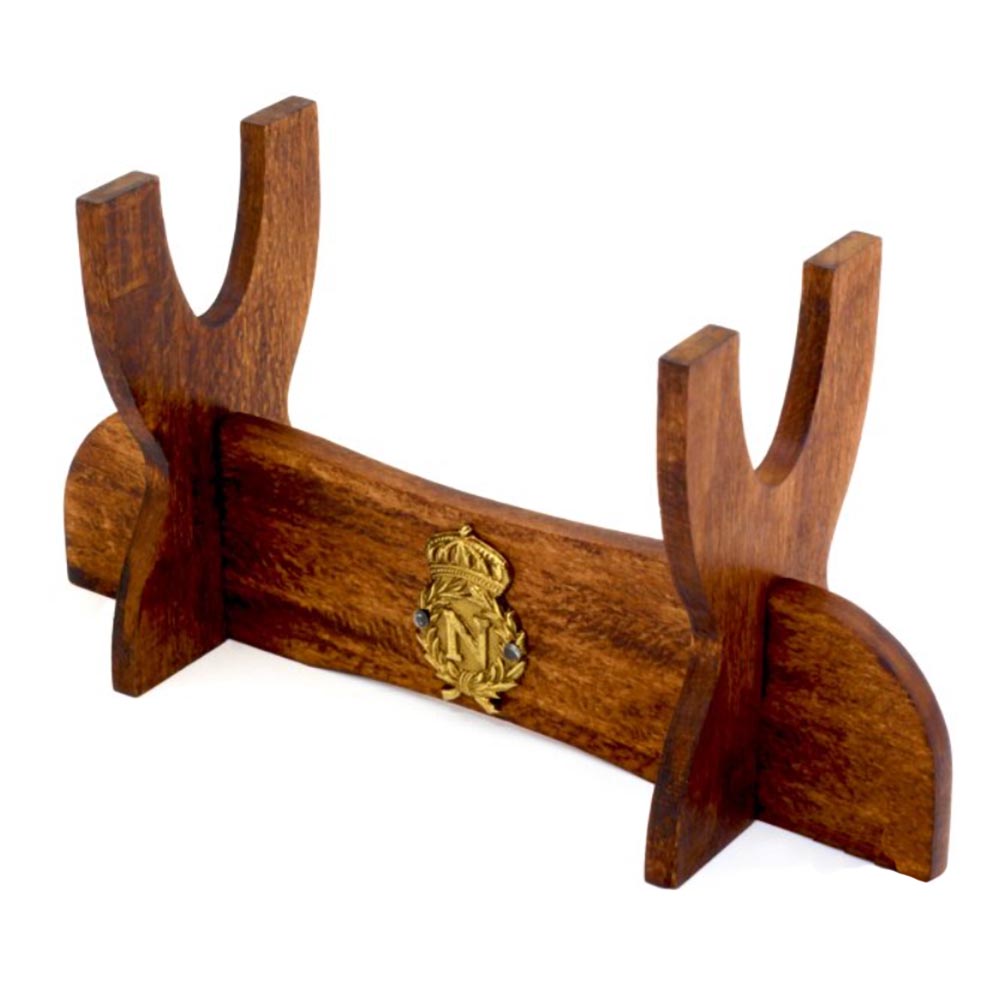 Подставка деревянная с вензелем Наполеона для муляжей огнестрельного оружия
