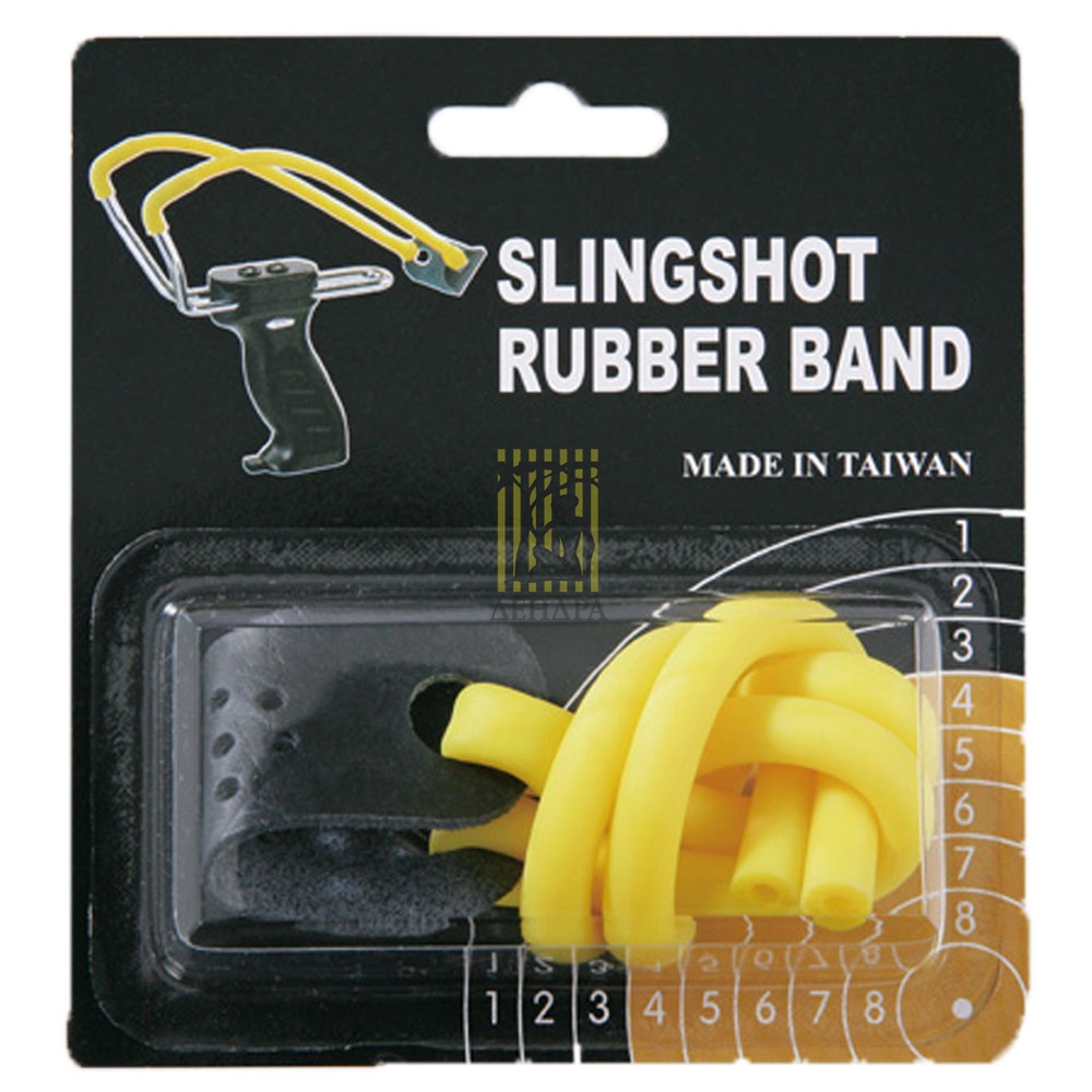 Резинка для рогатки, материал латекс, длина 25 см, цвет желтый