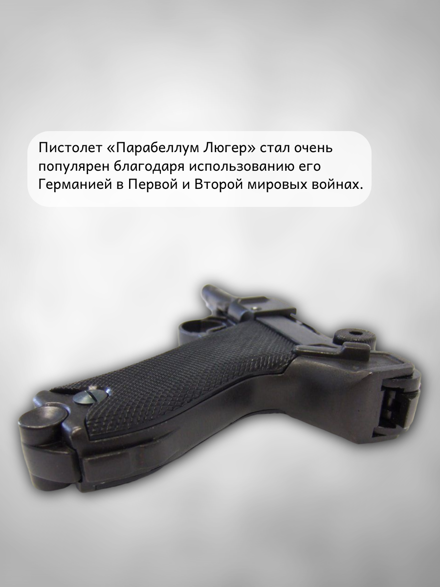 Пистолет Люгера системы "парабеллум" P08, Германия, 1898 год