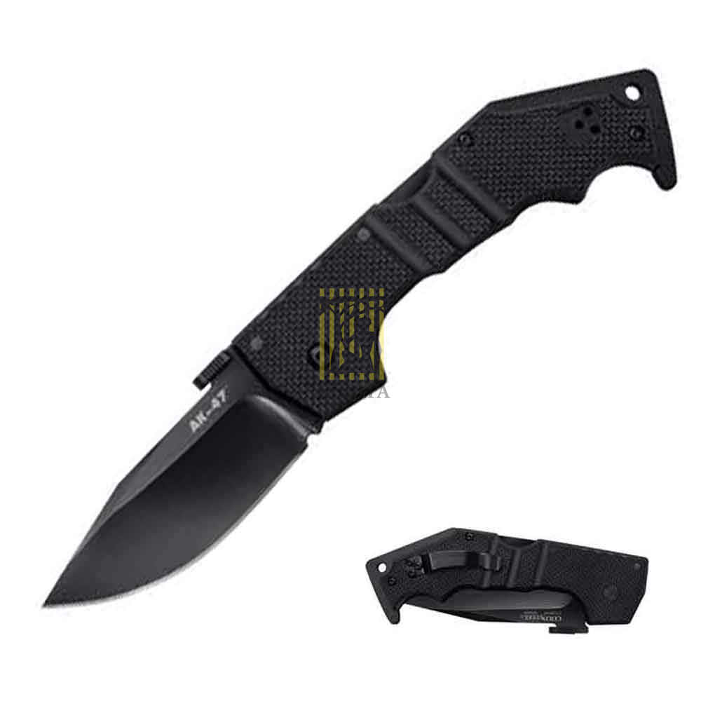 Нож AK-47 складной, сталь S35VN, длина клинка 3 1/2", покрытие DLC, рукоять пластик G10, цвет черный