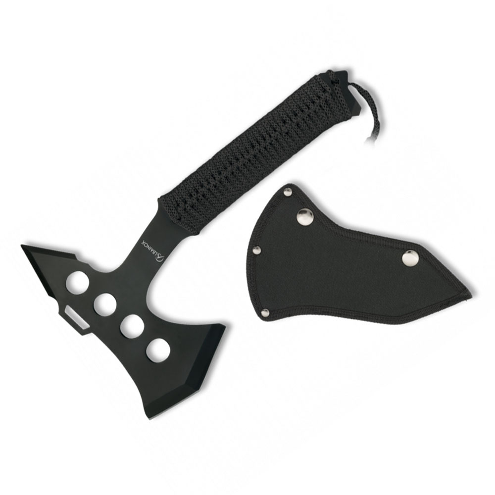 Топорик охотничий, длина 26 см, рукоятка черная оплетка, чехол нейлон