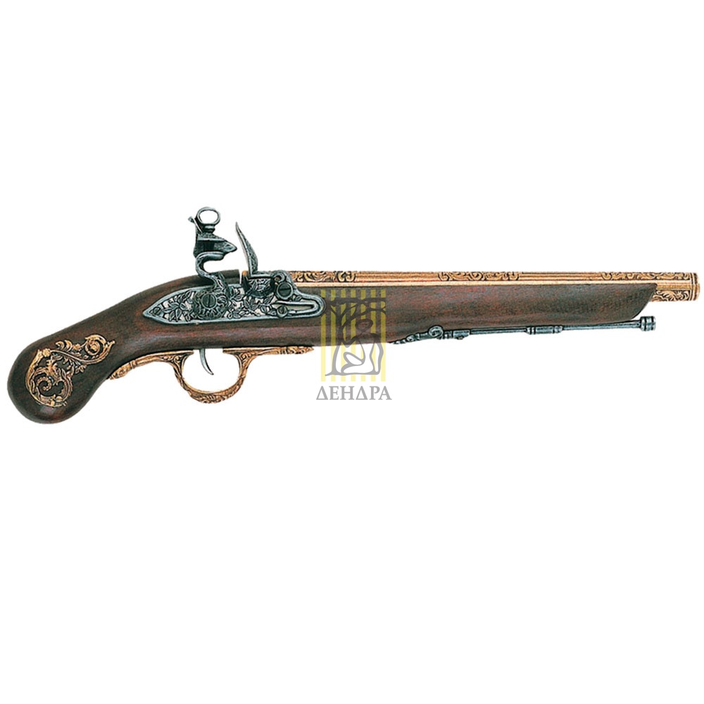 Пистолет кремневый,Италия,ХVIIIв,латун