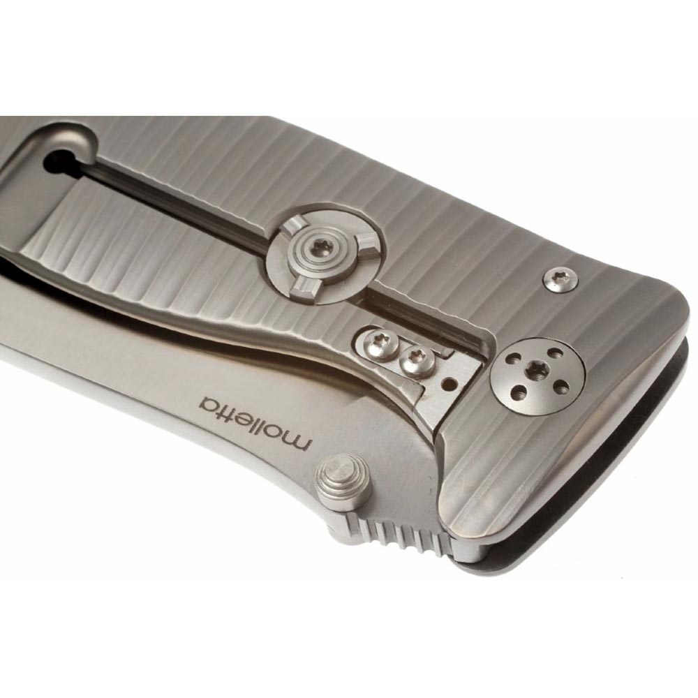 Нож "SR-1" складной, фиксатор "Roto Block", сталь Sleipner, твердость 61 HRC, рукоять титан, цвет се