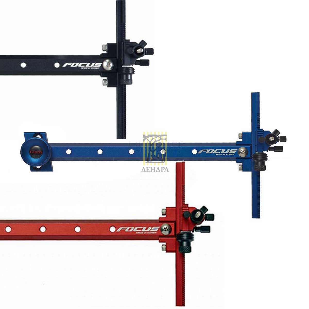 Прицел для классического лука Focus K с микронастройками, производитель Cartel, цвет синий