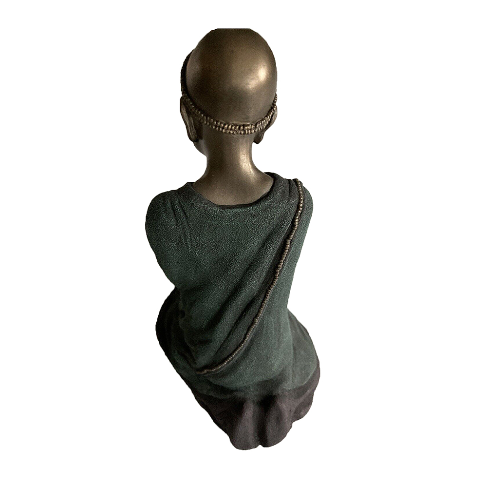 Фигурка Дети Масаи-Бахия,сидящая,патина,полистоун