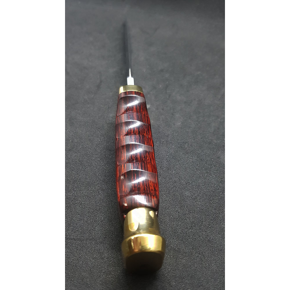 Нож "BOWIE" с фикс клинком длиной 16 см, рукоять Pakka wood, ножны кожа