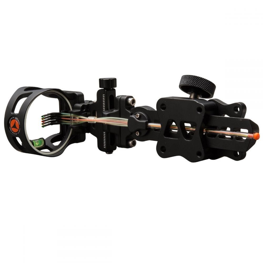 Прицел для блочного лука Attitude  с выбором пина, микронастройки, 5 пинов по 0,019", цвет черный