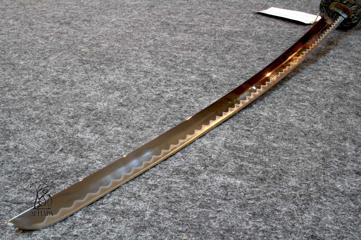 Катана, клинок 440 сталь, ножны деревянные бордовые, цуба под серебро