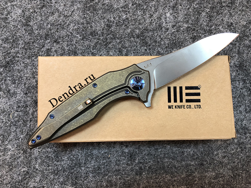 Нож складной Bullit 806B, цвет коричневый, сталь CPM-S35VN, длина клинка 88,9 мм, рукоять титан,  fr