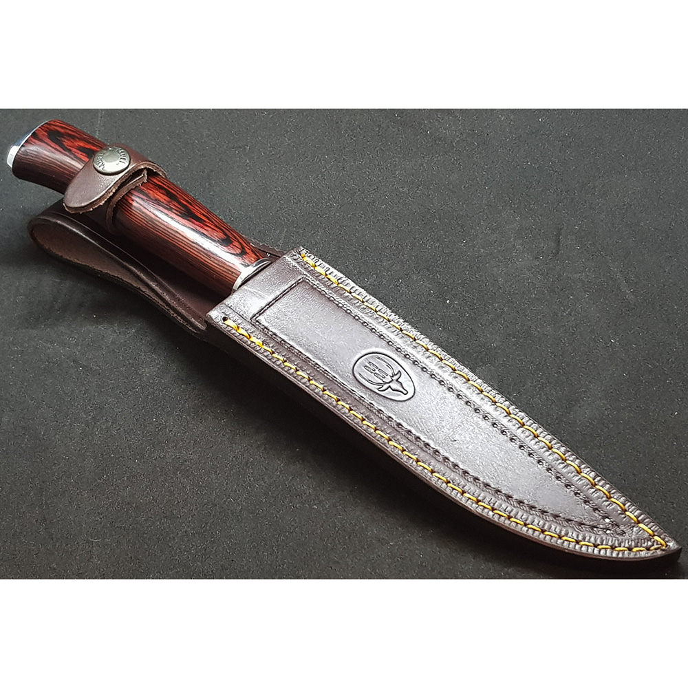 Нож "GAUCHO" с фикс клинком длиной 16 см, рукоять Pakka wood, ножны кожа