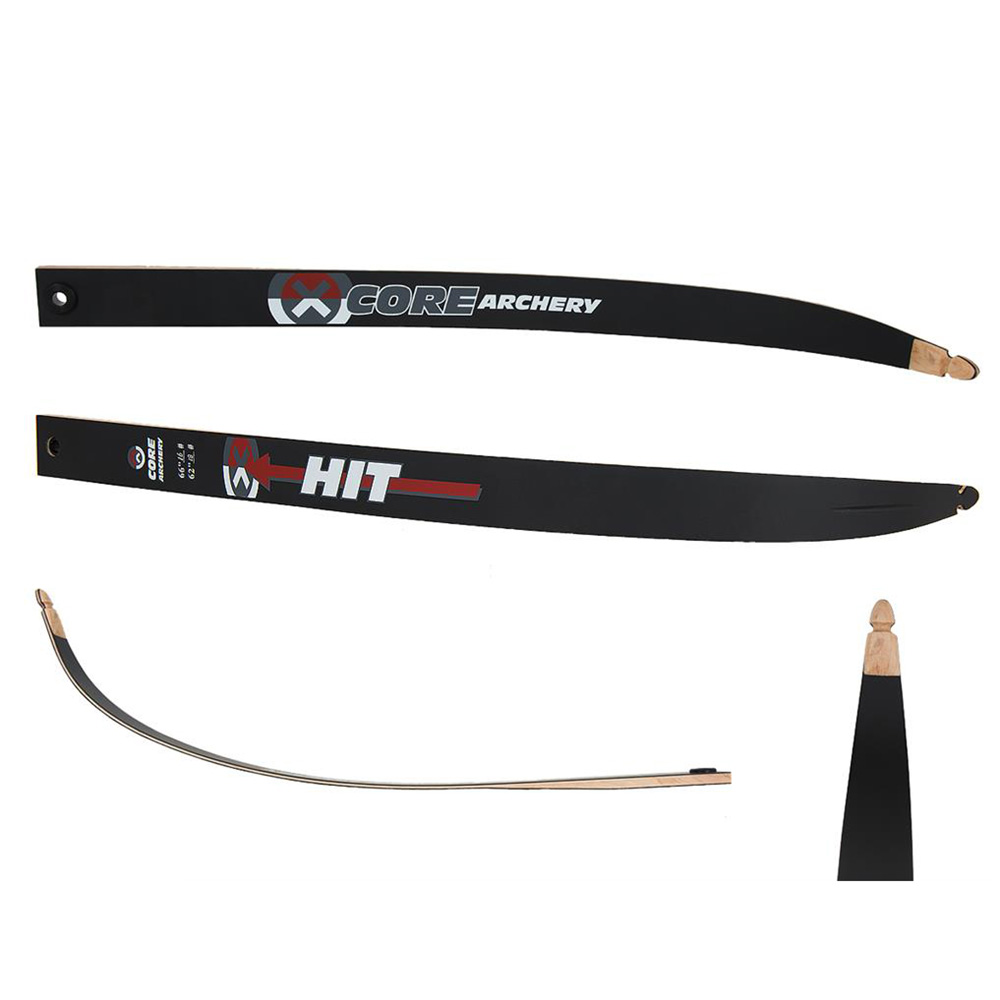 Плечи для рекурсивного лука HIT длина 68", сила 32 lbs, материал дерево фиброгласс, цвет черный